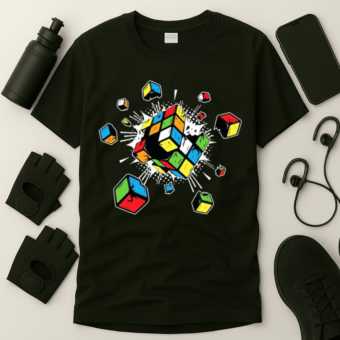 Exploding Cube Speed Cubing Puzzle Master T-Shirt