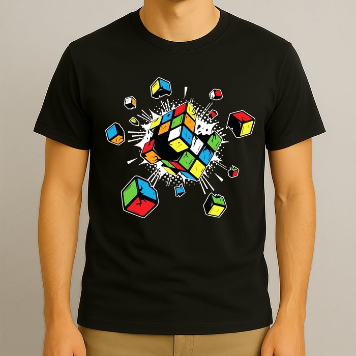 Exploding Cube Speed Cubing Puzzle Master T-Shirt