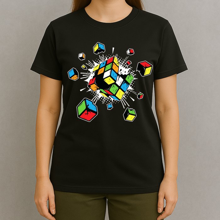 Exploding Cube Speed Cubing Puzzle Master T-Shirt