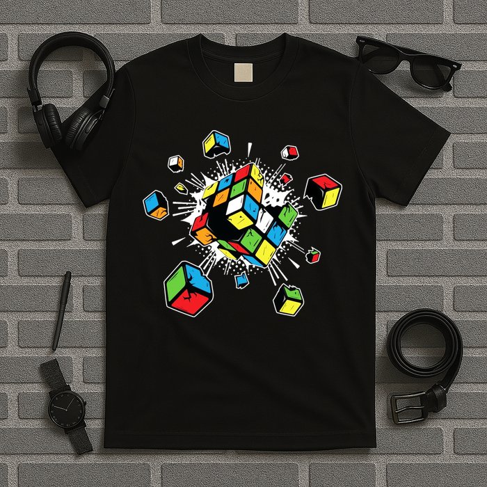 Exploding Cube Speed Cubing Puzzle Master T-Shirt