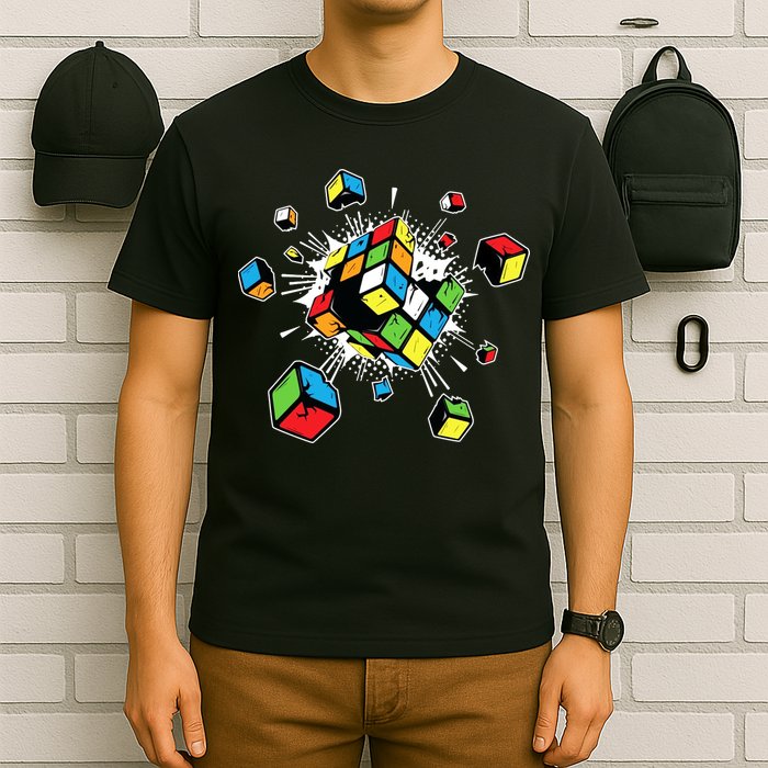 Exploding Cube Speed Cubing Puzzle Master T-Shirt