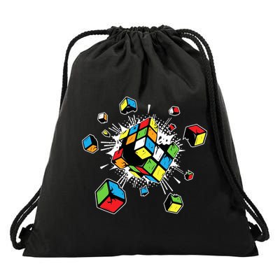Exploding Cube Speed Cubing Puzzle Master Drawstring Bag