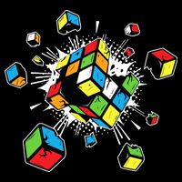 Exploding Cube Speed Cubing Puzzle Master Mousepad