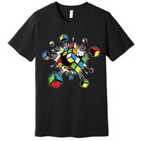 Exploding Cube Speed Cubing Puzzle Master Premium T-Shirt