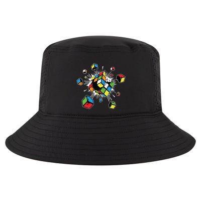 Exploding Cube Speed Cubing Puzzle Master Gift Cool Comfort Performance Bucket Hat