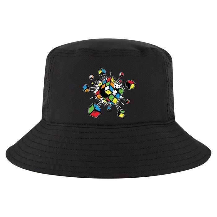 Exploding Cube Speed Cubing Puzzle Master Gift Cool Comfort Performance Bucket Hat