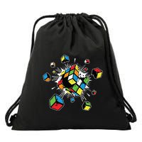 Exploding Cube Speed Cubing Puzzle Master Gift Drawstring Bag