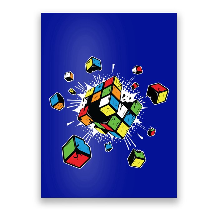 Exploding Cube Speed Cubing Puzzle Master Gift Poster