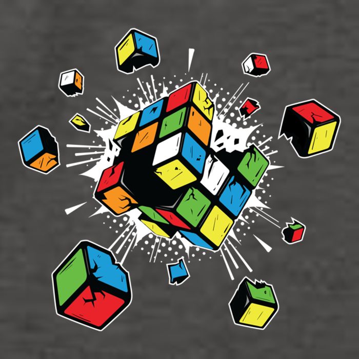 Exploding Cube Speed Cubing Puzzle Master Gift Vector Backpack