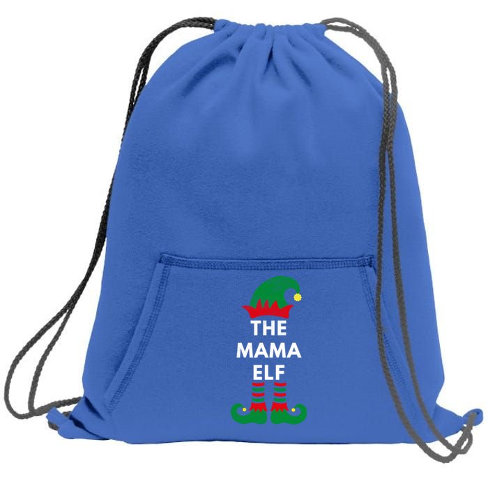 Elves Christmas Santa The Mama Elf Matching Family Gift Sweatshirt Cinch Pack Bag