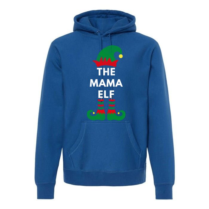 Elves Christmas Santa The Mama Elf Matching Family Gift Premium Hoodie