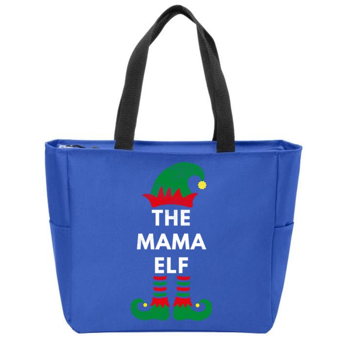 Elves Christmas Santa The Mama Elf Matching Family Gift Zip Tote Bag