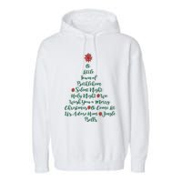 Elegant Christmas Songs As Tree And Poinsettia Topper Garment-Dyed Fleece Hoodie