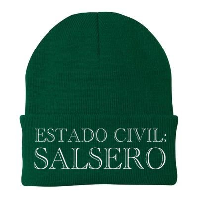 Estado Civil Salsero Latin Music Lovers Funny Phrase Salsa Knit Cap Winter Beanie