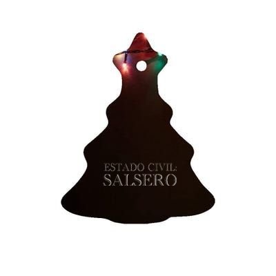 Estado Civil Salsero Latin Music Lovers Funny Phrase Salsa Ceramic Tree Ornament