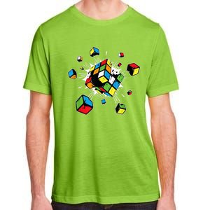 Exploding Cube Speed Cubing Puzzle Master Adult ChromaSoft Performance T-Shirt