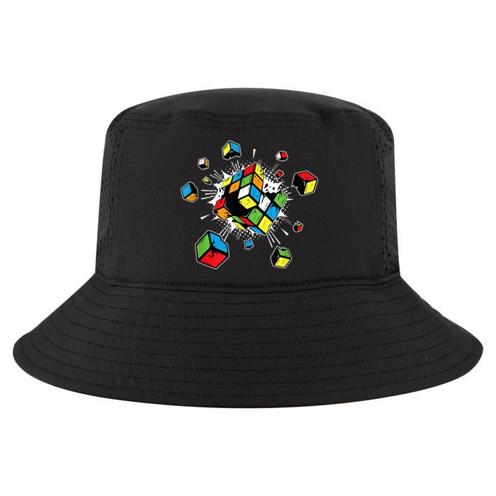 Exploding Cube Speed Cubing Puzzle Master Cool Comfort Performance Bucket Hat