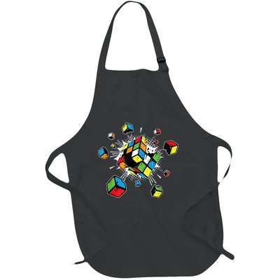 Exploding Cube Speed Cubing Puzzle Master Full-Length Apron With Pockets