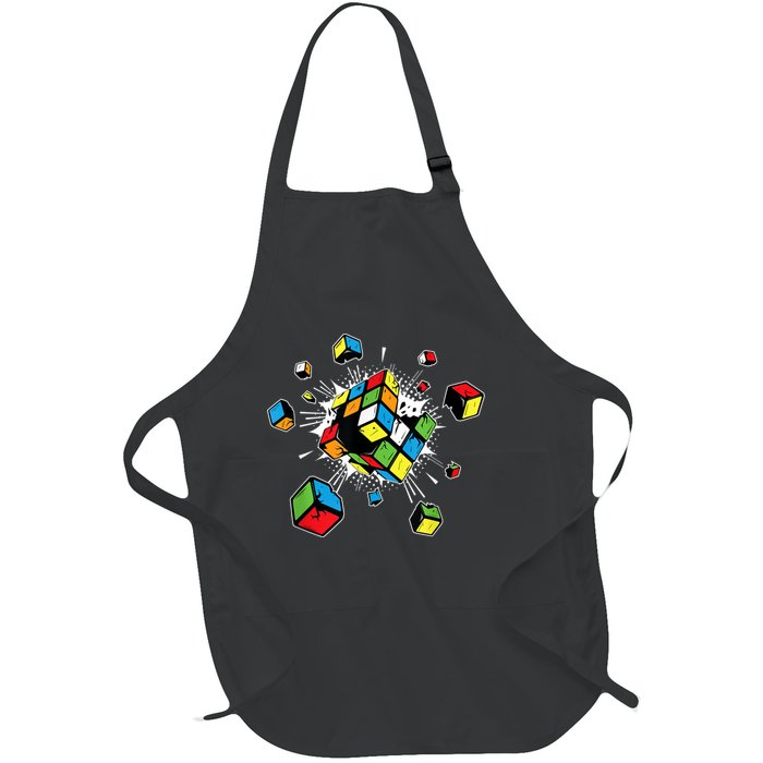 Exploding Cube Speed Cubing Puzzle Master Full-Length Apron With Pockets
