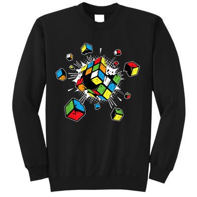 Exploding Cube Speed Cubing Puzzle Master Sweatshirt