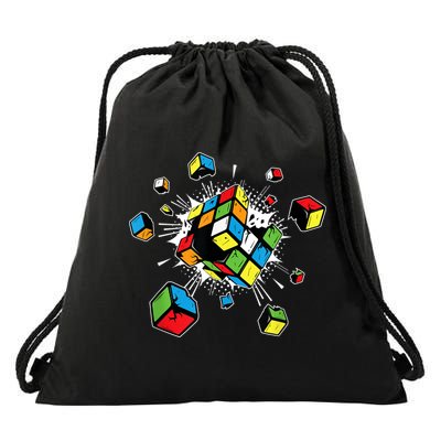 Exploding Cube Speed Cubing Puzzle Master Drawstring Bag