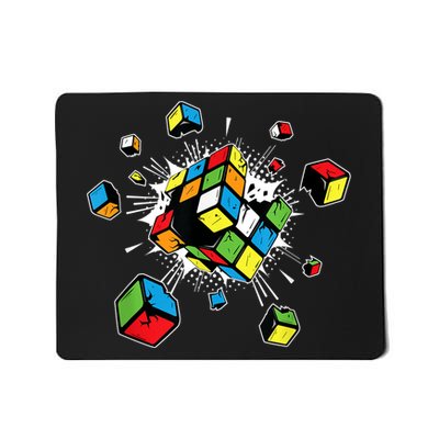 Exploding Cube Speed Cubing Puzzle Master Mousepad