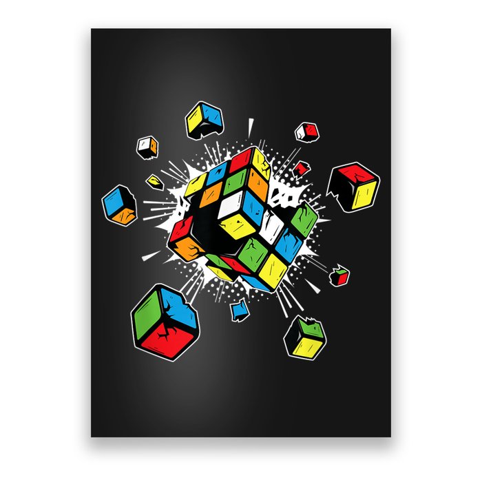 Exploding Cube Speed Cubing Puzzle Master Poster