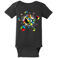 Exploding Cube Speed Cubing Puzzle Master Baby Bodysuit