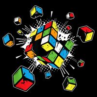 Exploding Cube Speed Cubing Puzzle Master Baby Bodysuit