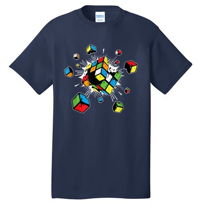 Exploding Cube Speed Cubing Puzzle Master Tall T-Shirt