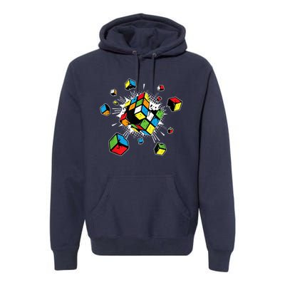 Exploding Cube Speed Cubing Puzzle Master Premium Hoodie