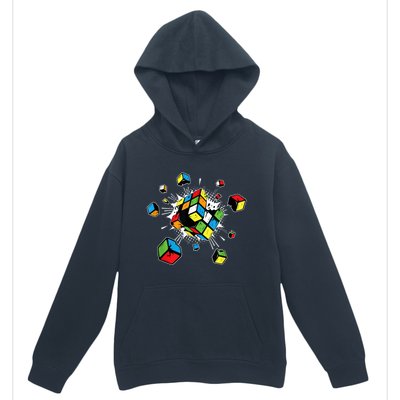 Exploding Cube Speed Cubing Puzzle Master Urban Pullover Hoodie