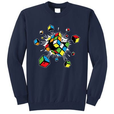 Exploding Cube Speed Cubing Puzzle Master Tall Sweatshirt