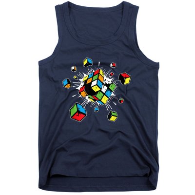 Exploding Cube Speed Cubing Puzzle Master Tank Top