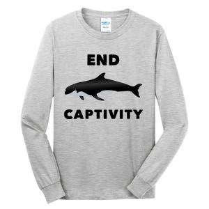 End Captivity Save The Whales Meaningful Gift Tall Long Sleeve T-Shirt