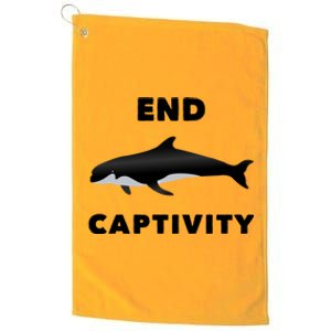 End Captivity Save The Whales Meaningful Gift Platinum Collection Golf Towel