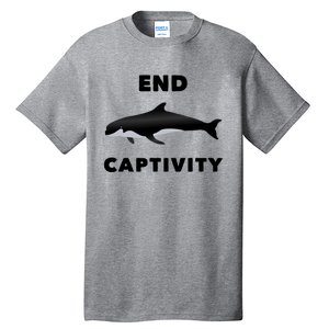 End Captivity Save The Whales Meaningful Gift Tall T-Shirt