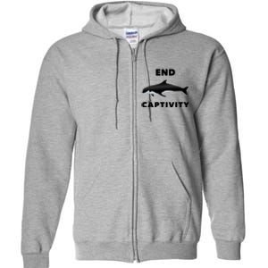 End Captivity Save The Whales Meaningful Gift Full Zip Hoodie