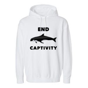 End Captivity Save The Whales Meaningful Gift Garment-Dyed Fleece Hoodie