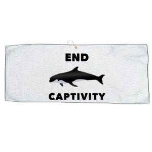 End Captivity Save The Whales Meaningful Gift Large Microfiber Waffle Golf Towel