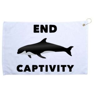 End Captivity Save The Whales Meaningful Gift Grommeted Golf Towel