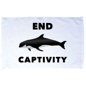 End Captivity Save The Whales Meaningful Gift Microfiber Hand Towel