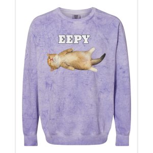 Eepy Cat Sleepy Cat Meme Colorblast Crewneck Sweatshirt