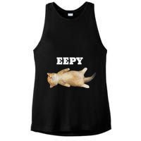 Eepy Cat Sleepy Cat Meme Ladies PosiCharge Tri-Blend Wicking Tank
