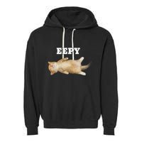 Eepy Cat Sleepy Cat Meme Garment-Dyed Fleece Hoodie