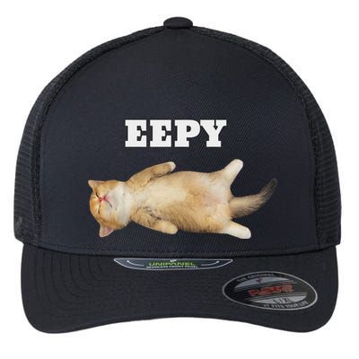 Eepy Cat Sleepy Cat Meme Flexfit Unipanel Trucker Cap