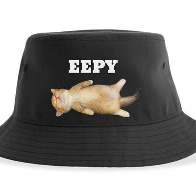 Eepy Cat Sleepy Cat Meme Sustainable Bucket Hat