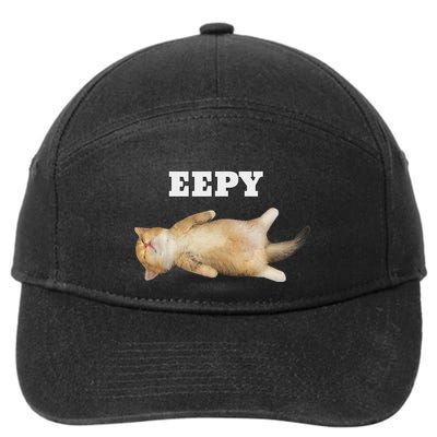 Eepy Cat Sleepy Cat Meme 7-Panel Snapback Hat