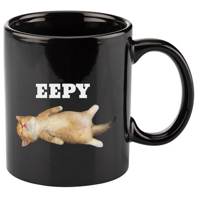 Eepy Cat Sleepy Cat Meme 11oz C Handle Ceramic Mug
