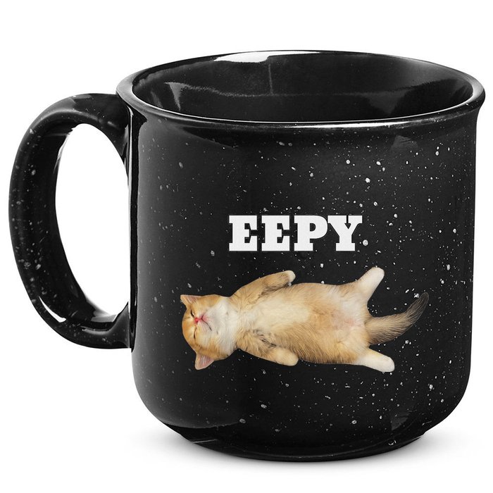 Eepy Cat Sleepy Cat Meme 15oz Campfire Ceramic Mug
